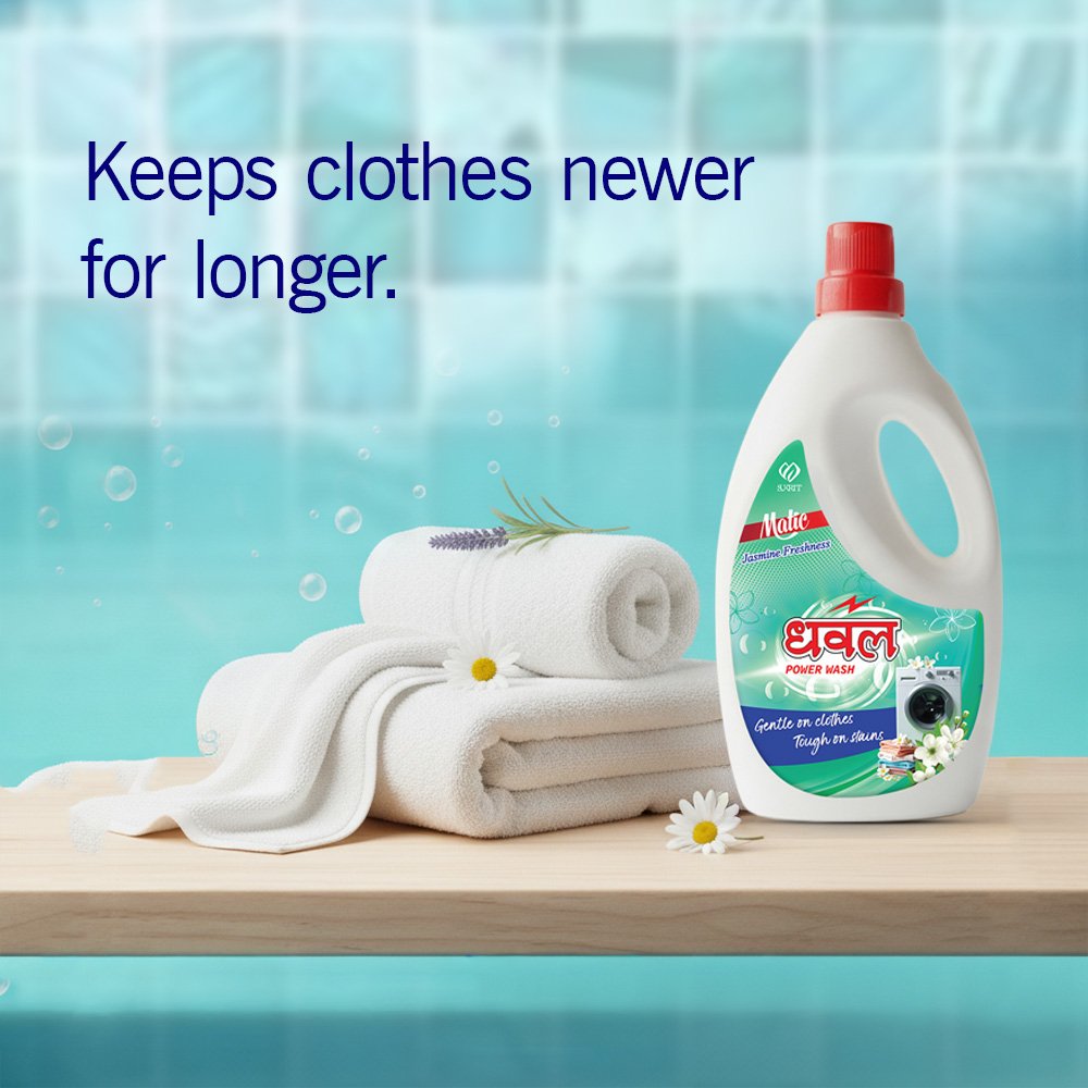 Dhawal Power Wash Liquid Detergent Jasmine Freshness - Image 9