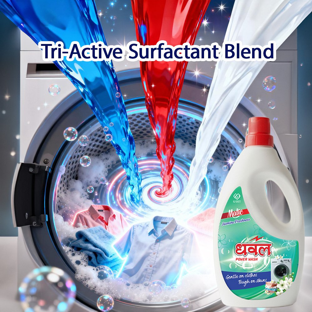 Dhawal Power Wash Liquid Detergent Jasmine Freshness - Image 6