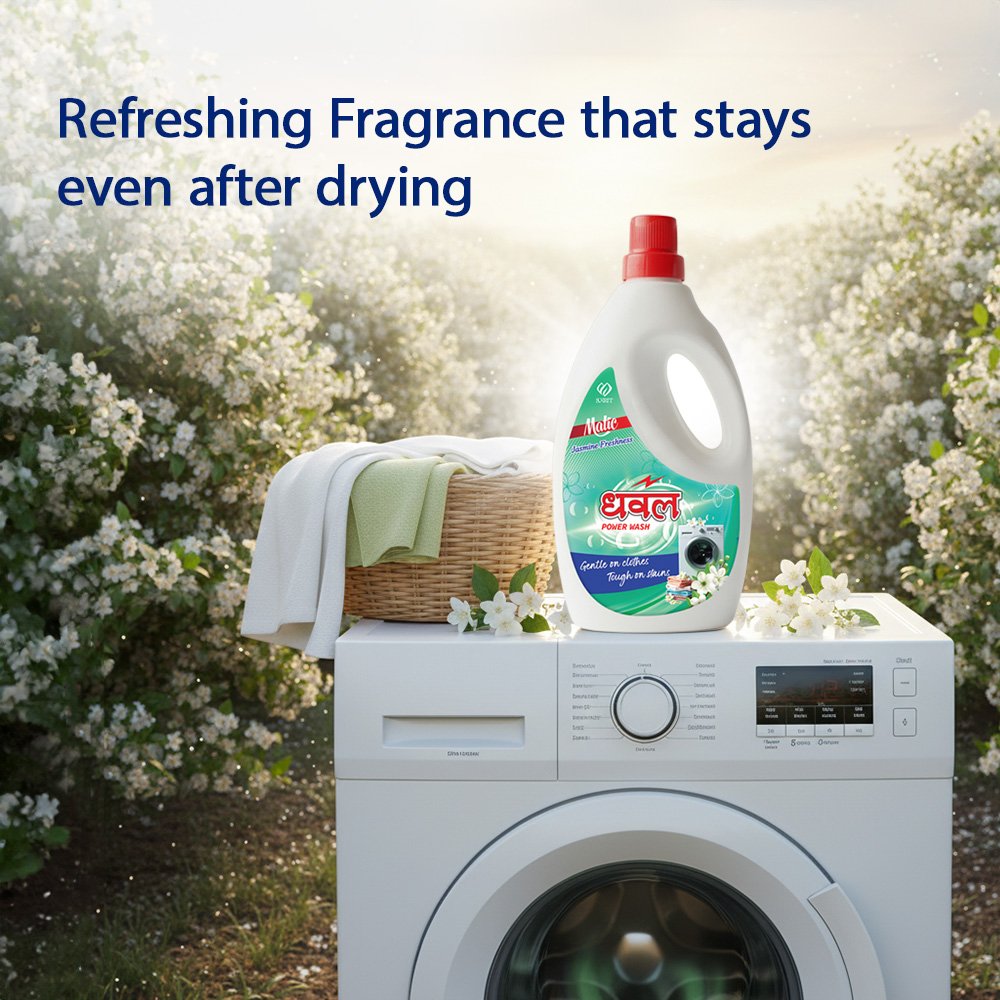 Dhawal Power Wash Liquid Detergent Jasmine Freshness - Image 3